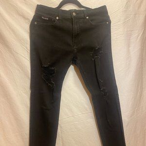 Unisex Hollister California ripped jeans, black, 32W 30L
